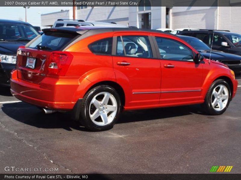 Inferno Red Crystal Pearl / Pastel Slate Gray 2007 Dodge Caliber R/T AWD