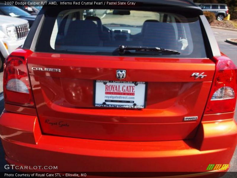 Inferno Red Crystal Pearl / Pastel Slate Gray 2007 Dodge Caliber R/T AWD