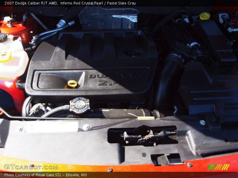 Inferno Red Crystal Pearl / Pastel Slate Gray 2007 Dodge Caliber R/T AWD