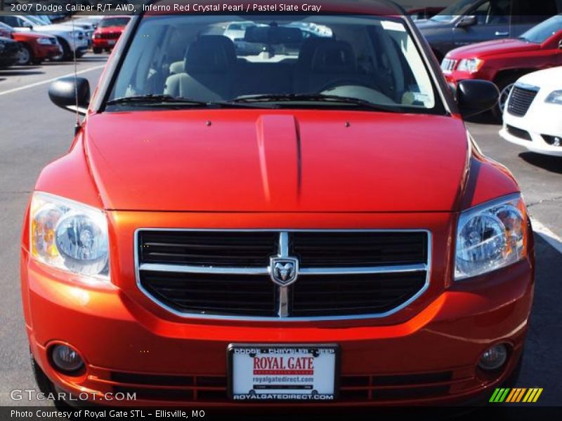 Inferno Red Crystal Pearl / Pastel Slate Gray 2007 Dodge Caliber R/T AWD
