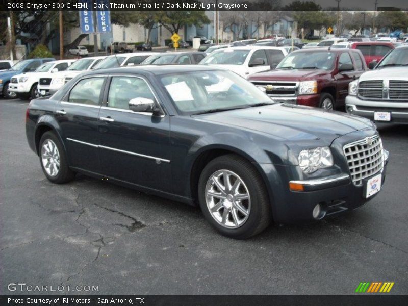 Dark Titanium Metallic / Dark Khaki/Light Graystone 2008 Chrysler 300 C HEMI