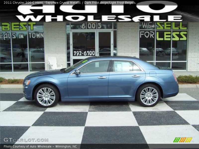Sapphire Crystal Metallic / Dark Frost Beige/Light Frost Beige 2011 Chrysler 300 C Hemi