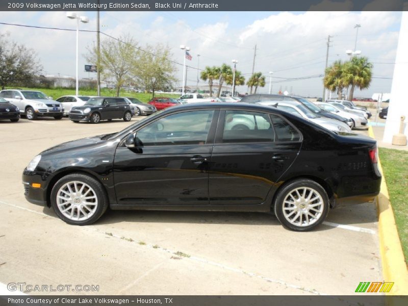 Black Uni / Anthracite 2009 Volkswagen Jetta Wolfsburg Edition Sedan