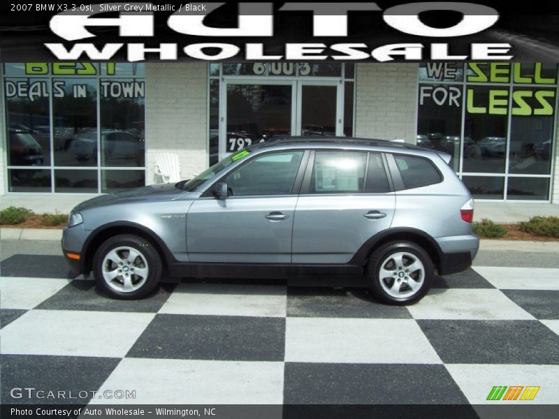 Silver Grey Metallic / Black 2007 BMW X3 3.0si