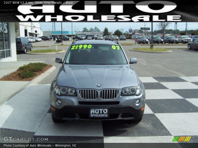 Silver Grey Metallic / Black 2007 BMW X3 3.0si