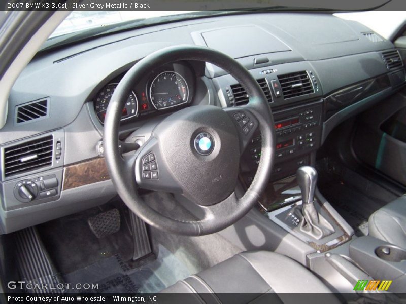 Silver Grey Metallic / Black 2007 BMW X3 3.0si