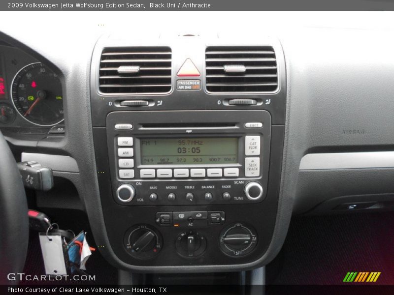Black Uni / Anthracite 2009 Volkswagen Jetta Wolfsburg Edition Sedan