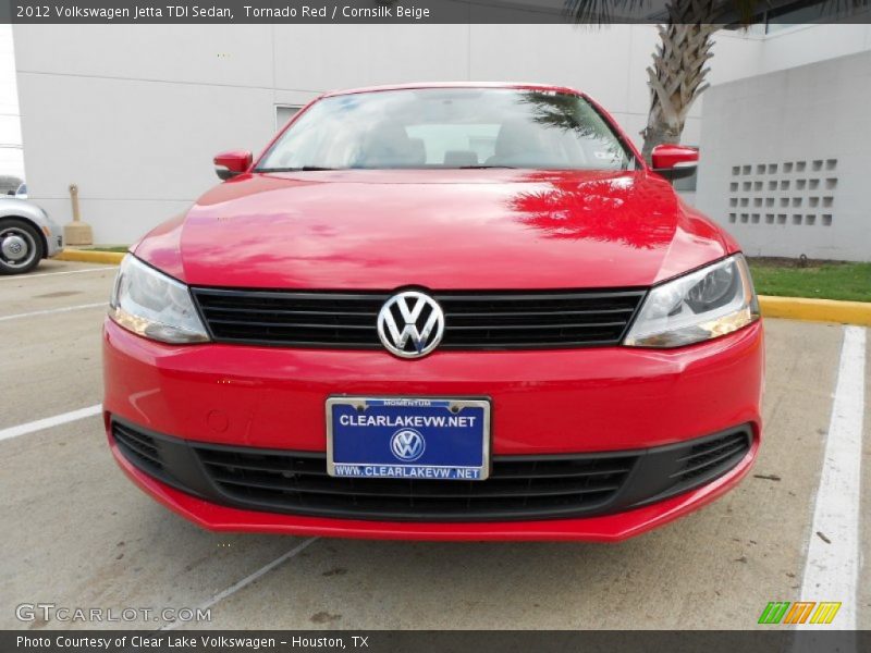 Tornado Red / Cornsilk Beige 2012 Volkswagen Jetta TDI Sedan