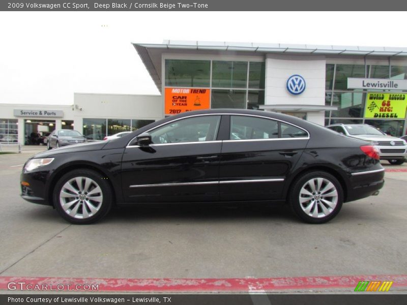 Deep Black / Cornsilk Beige Two-Tone 2009 Volkswagen CC Sport