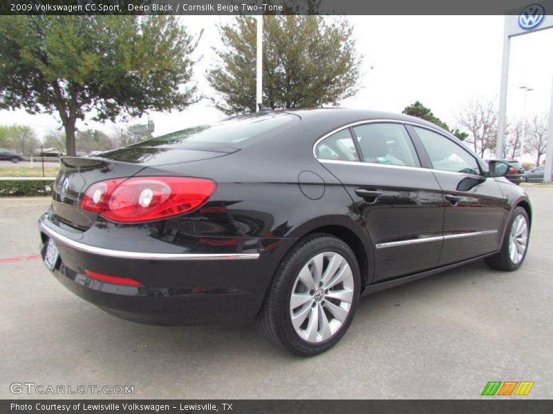 Deep Black / Cornsilk Beige Two-Tone 2009 Volkswagen CC Sport