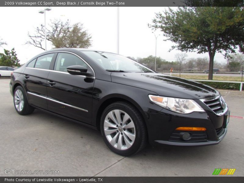 Deep Black / Cornsilk Beige Two-Tone 2009 Volkswagen CC Sport