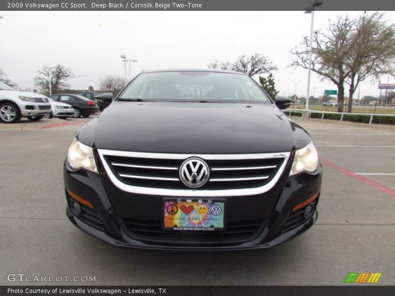 Deep Black / Cornsilk Beige Two-Tone 2009 Volkswagen CC Sport