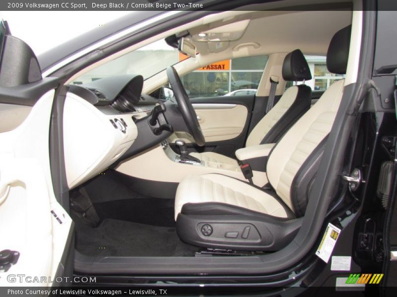 Deep Black / Cornsilk Beige Two-Tone 2009 Volkswagen CC Sport