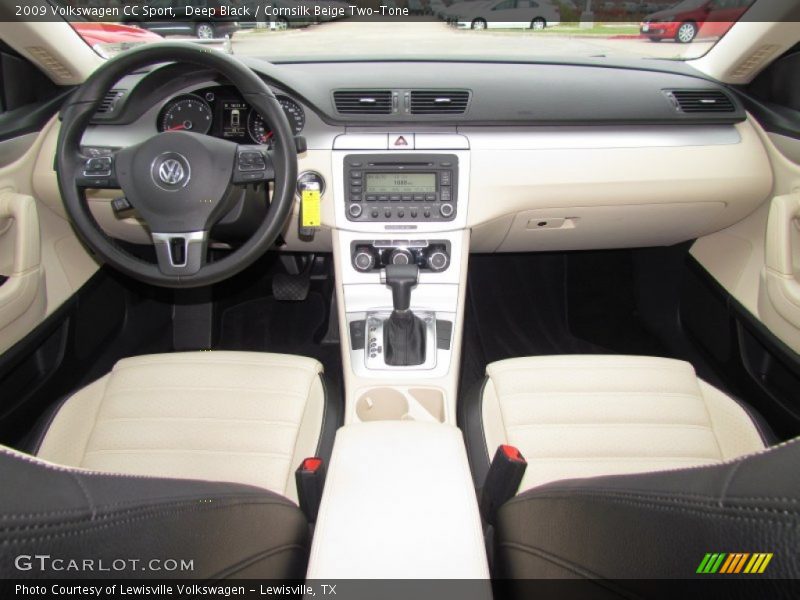 Deep Black / Cornsilk Beige Two-Tone 2009 Volkswagen CC Sport