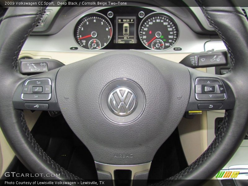 Deep Black / Cornsilk Beige Two-Tone 2009 Volkswagen CC Sport