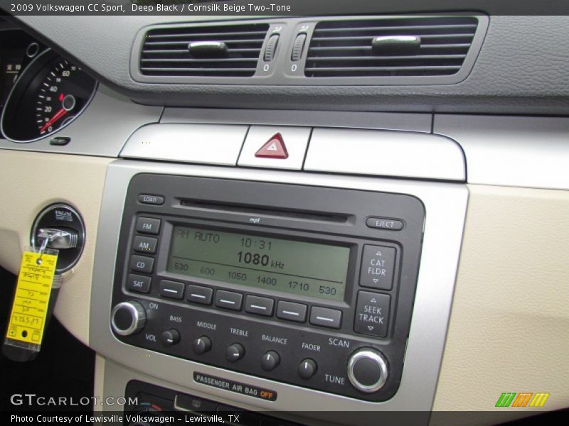 Deep Black / Cornsilk Beige Two-Tone 2009 Volkswagen CC Sport