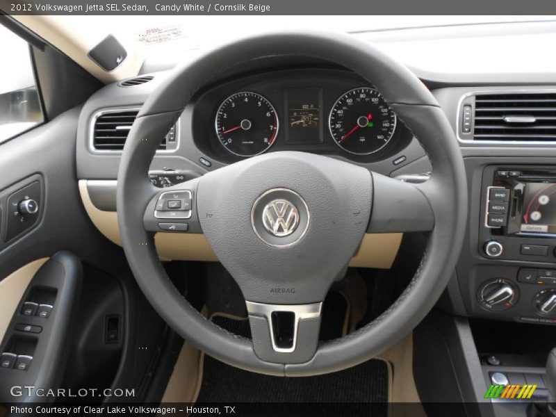 Candy White / Cornsilk Beige 2012 Volkswagen Jetta SEL Sedan