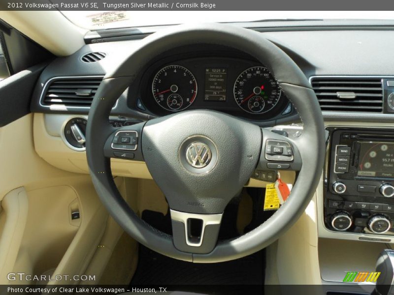 Tungsten Silver Metallic / Cornsilk Beige 2012 Volkswagen Passat V6 SE