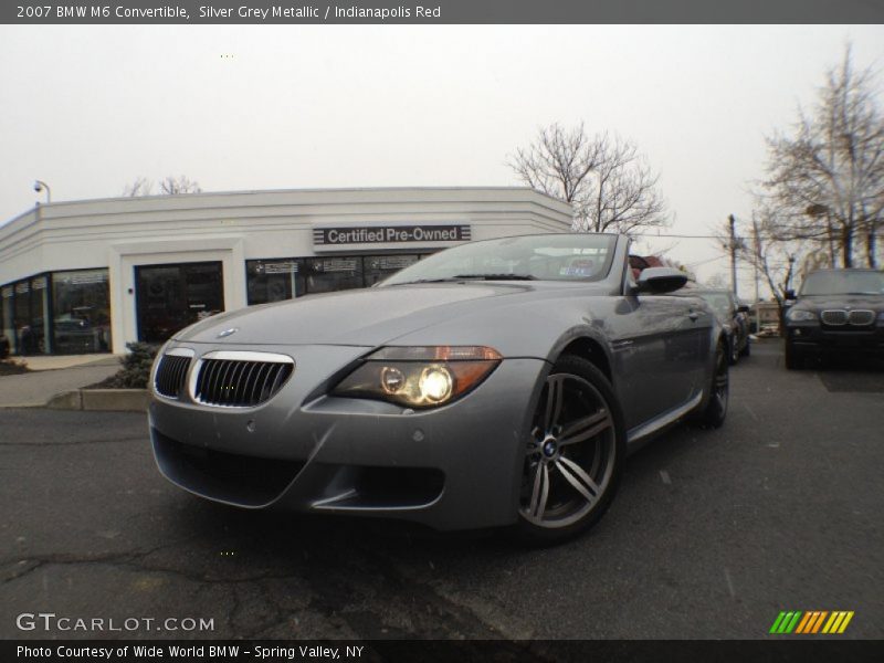 Silver Grey Metallic / Indianapolis Red 2007 BMW M6 Convertible