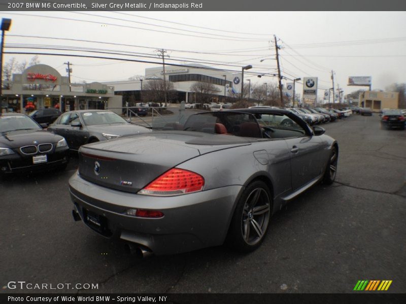 Silver Grey Metallic / Indianapolis Red 2007 BMW M6 Convertible