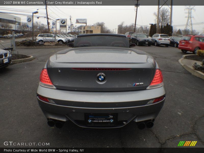 Silver Grey Metallic / Indianapolis Red 2007 BMW M6 Convertible