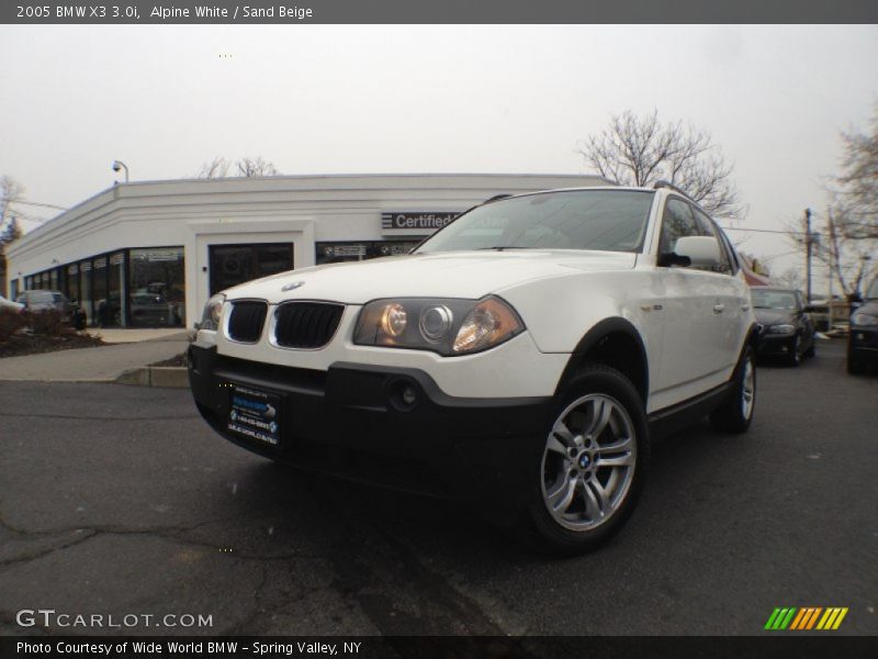 Alpine White / Sand Beige 2005 BMW X3 3.0i