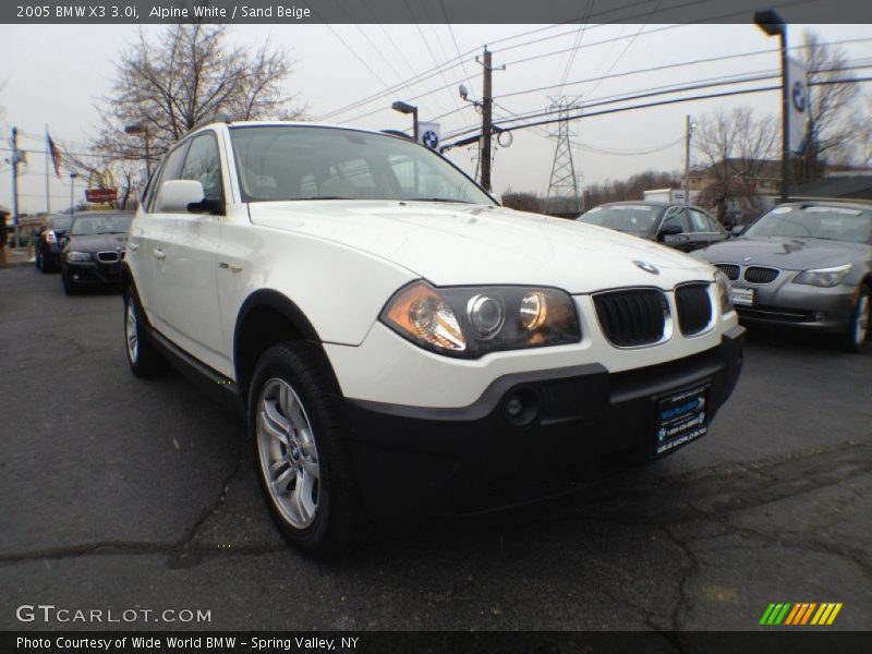 Alpine White / Sand Beige 2005 BMW X3 3.0i