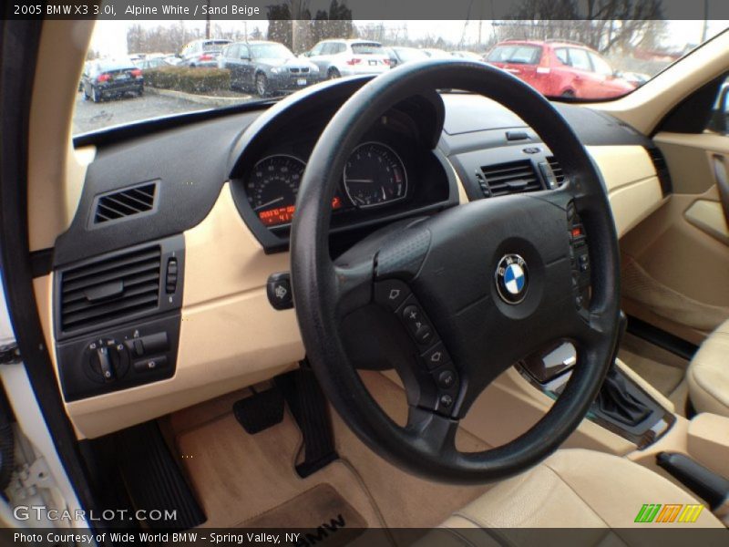 Alpine White / Sand Beige 2005 BMW X3 3.0i