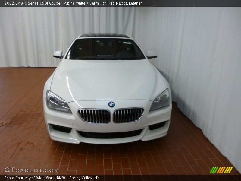 Alpine White / Vermillion Red Nappa Leather 2012 BMW 6 Series 650i Coupe