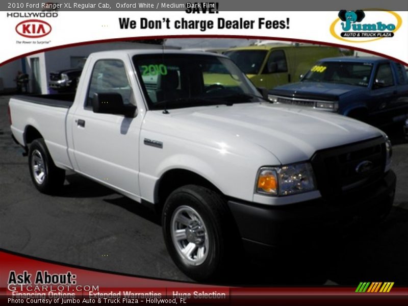 Oxford White / Medium Dark Flint 2010 Ford Ranger XL Regular Cab