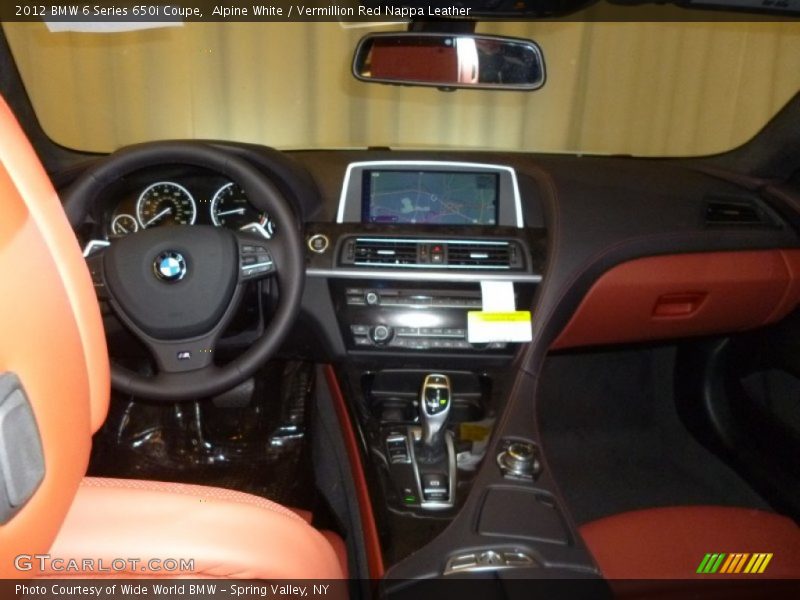 Alpine White / Vermillion Red Nappa Leather 2012 BMW 6 Series 650i Coupe