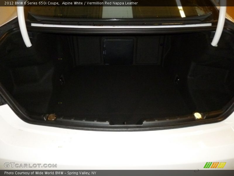Alpine White / Vermillion Red Nappa Leather 2012 BMW 6 Series 650i Coupe