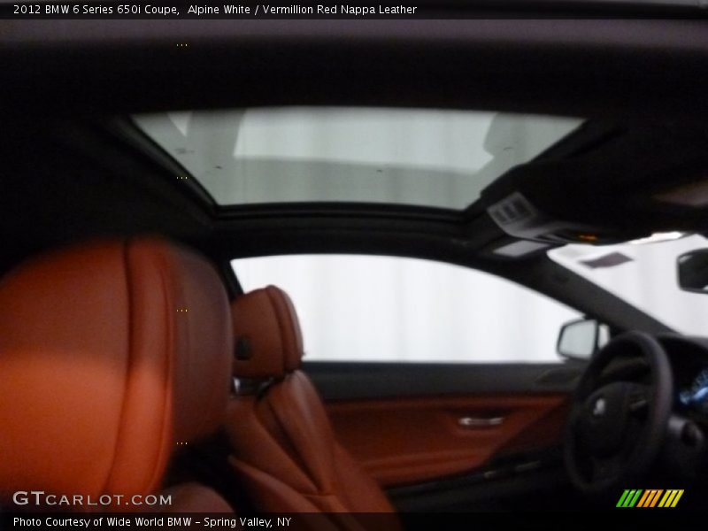 Alpine White / Vermillion Red Nappa Leather 2012 BMW 6 Series 650i Coupe