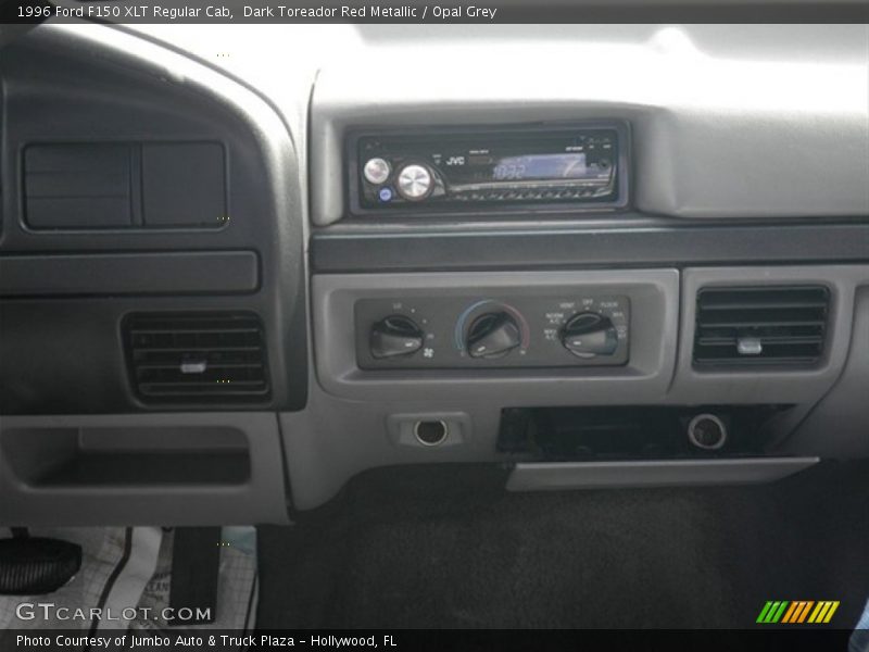 Dark Toreador Red Metallic / Opal Grey 1996 Ford F150 XLT Regular Cab