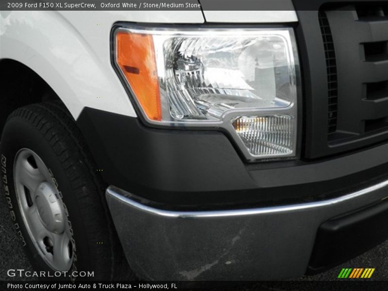 Oxford White / Stone/Medium Stone 2009 Ford F150 XL SuperCrew