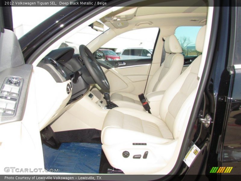 Deep Black Metallic / Beige 2012 Volkswagen Tiguan SEL