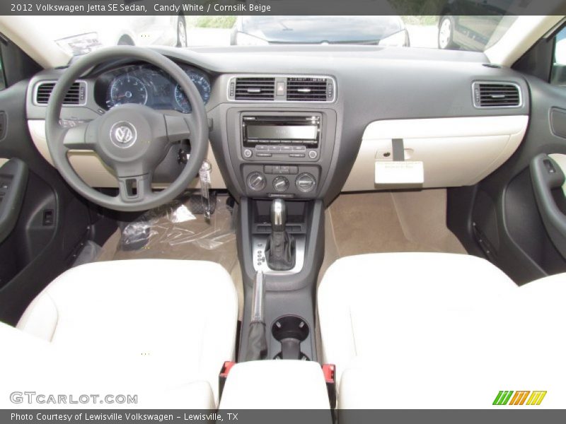 Candy White / Cornsilk Beige 2012 Volkswagen Jetta SE Sedan