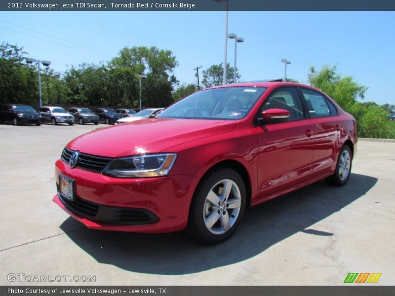Tornado Red / Cornsilk Beige 2012 Volkswagen Jetta TDI Sedan
