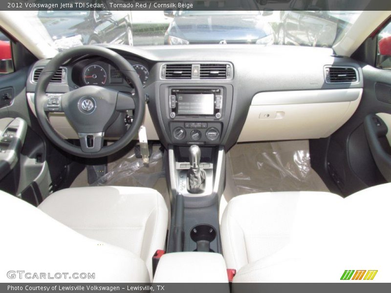 Tornado Red / Cornsilk Beige 2012 Volkswagen Jetta TDI Sedan