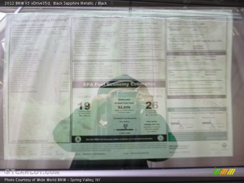 Black Sapphire Metallic / Black 2012 BMW X5 xDrive35d