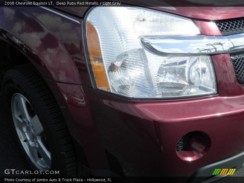 Deep Ruby Red Metallic / Light Gray 2008 Chevrolet Equinox LT