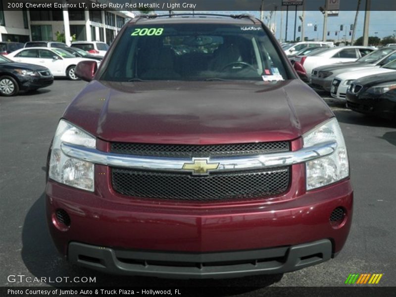 Deep Ruby Red Metallic / Light Gray 2008 Chevrolet Equinox LT