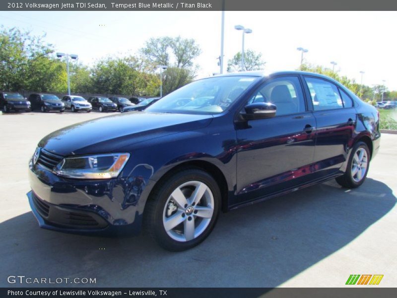 Tempest Blue Metallic / Titan Black 2012 Volkswagen Jetta TDI Sedan