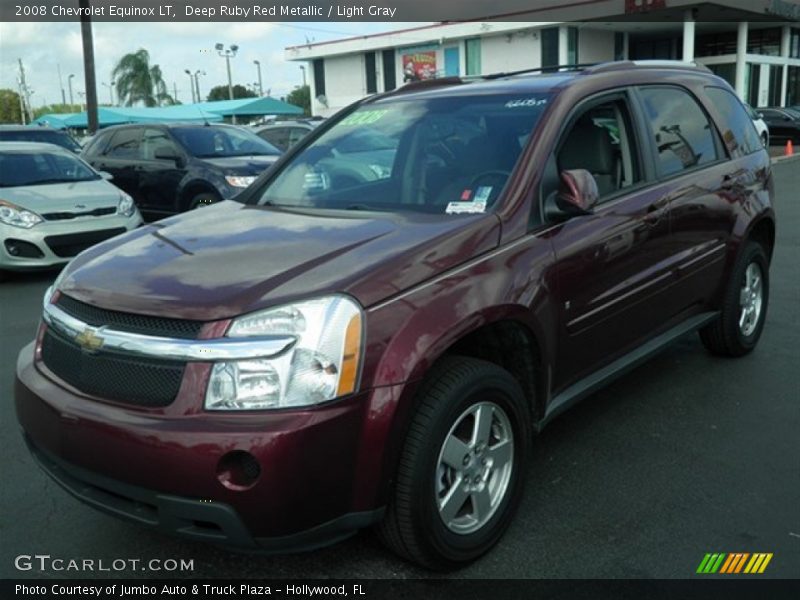 Deep Ruby Red Metallic / Light Gray 2008 Chevrolet Equinox LT