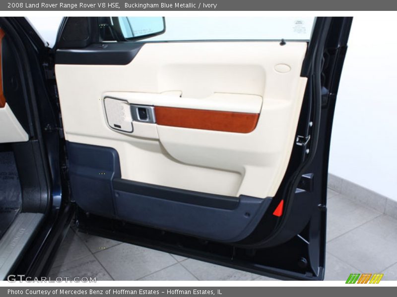 Buckingham Blue Metallic / Ivory 2008 Land Rover Range Rover V8 HSE
