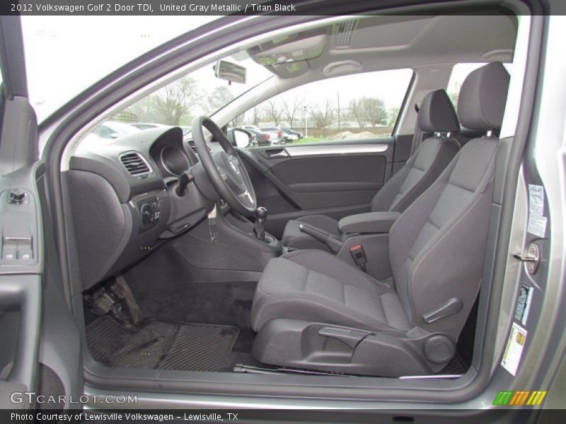 Front Seat of 2012 Golf 2 Door TDI