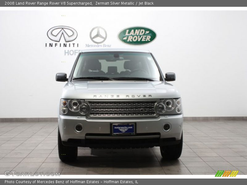 Zermatt Silver Metallic / Jet Black 2008 Land Rover Range Rover V8 Supercharged