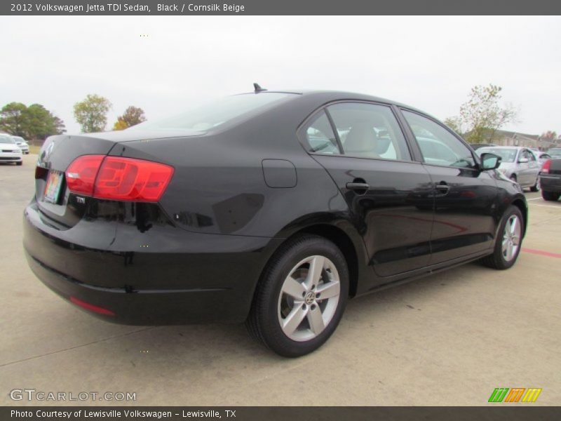 Black / Cornsilk Beige 2012 Volkswagen Jetta TDI Sedan