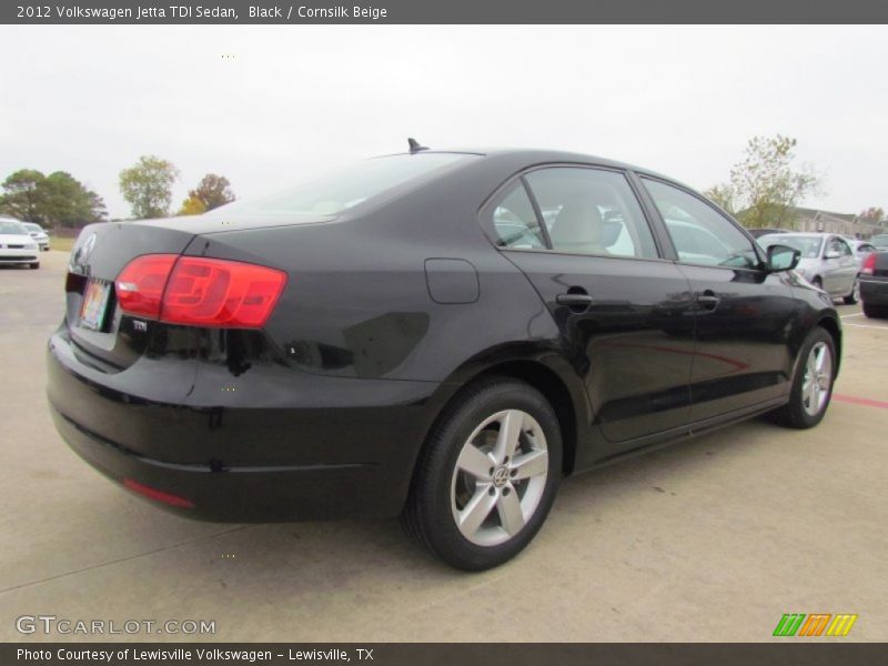 Black / Cornsilk Beige 2012 Volkswagen Jetta TDI Sedan