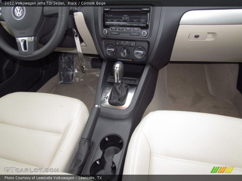 Black / Cornsilk Beige 2012 Volkswagen Jetta TDI Sedan